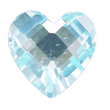 Birthstone-March-Heart-Crystal - Charm for Memory Lockets