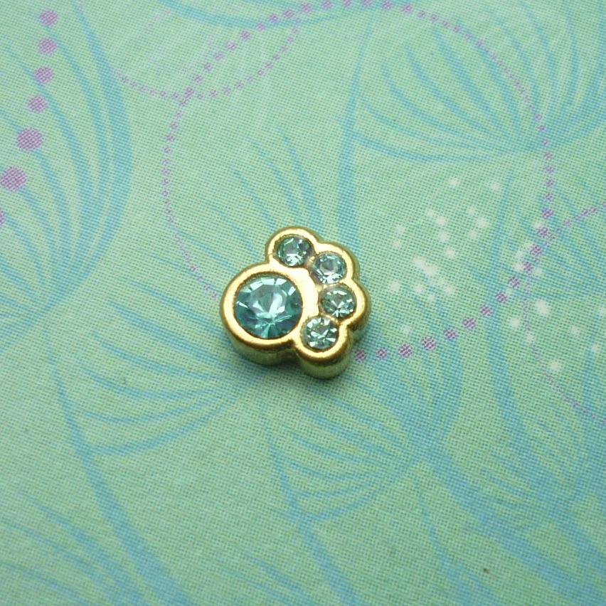 Birthstone-March-Paw - Charm for Memory Lockets