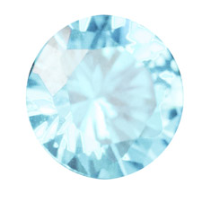 Birthstone-March-Round-Crystal - Charm for Memory Lockets