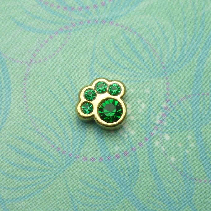 Birthstone-May-Paw - Charm for Memory Lockets