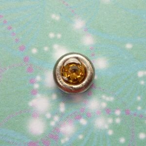 Birthstone-November-Silver-Round-Crystal - Charm for Memory Lockets