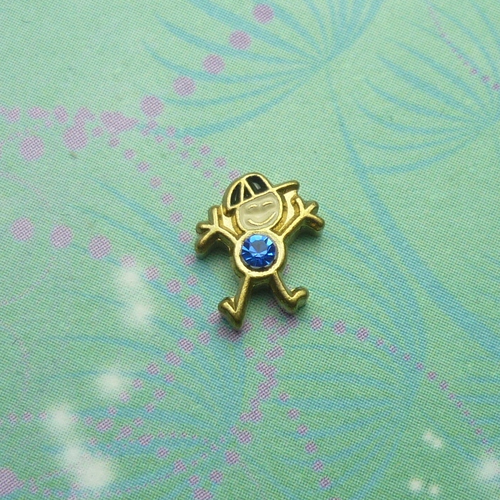 Birthstone-September-Boy Charm for floating lockets - Charm for Memory Lockets