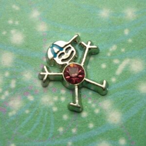 Birthstone - Silver Boy Bigger - October - Charm for Memory Lockets