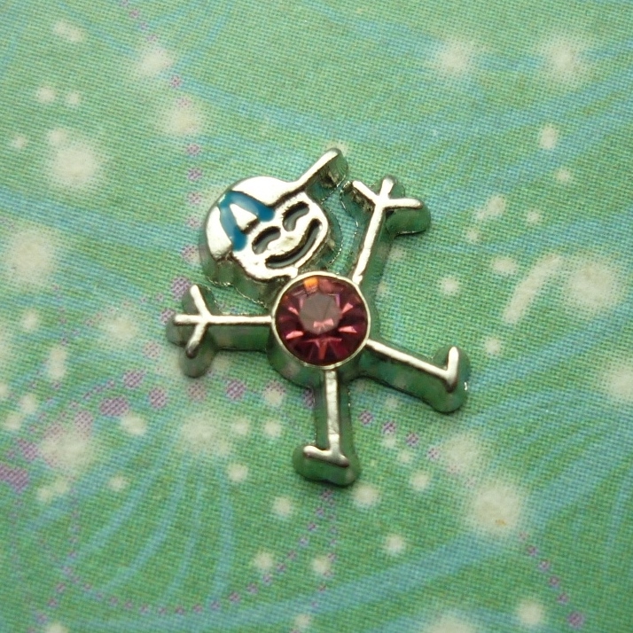 Birthstone - Silver Boy Bigger - October - Charm for Memory Lockets