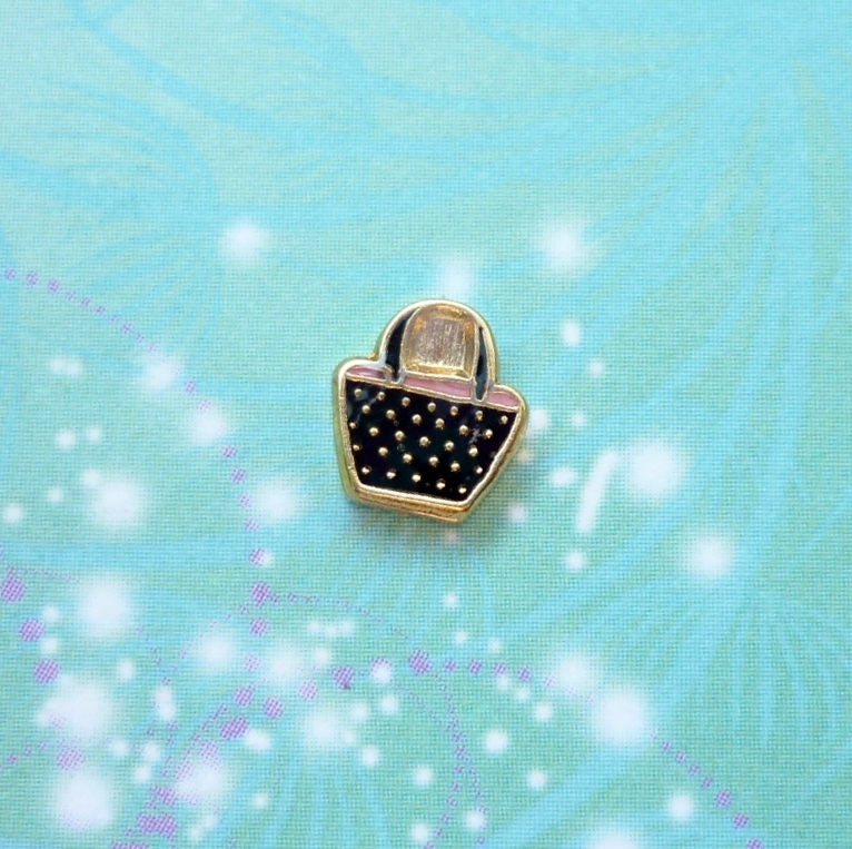 Black Handbag - Charm for Memory Lockets
