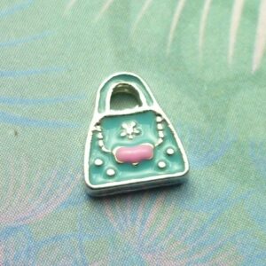 Blue Handbag Charm - Charm for Memory Lockets