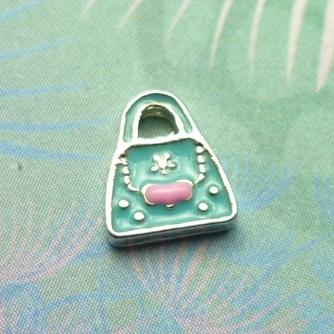 Blue Handbag Charm - Charm for Memory Lockets