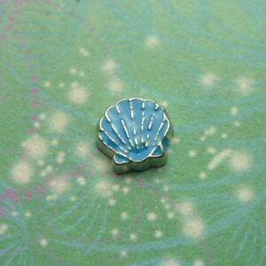 Blue Sea Shell Charm - Charm for Memory Lockets