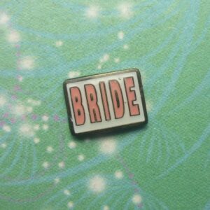 Bride Charm Pink Word for Glass Lockets - Charm for Memory Lockets