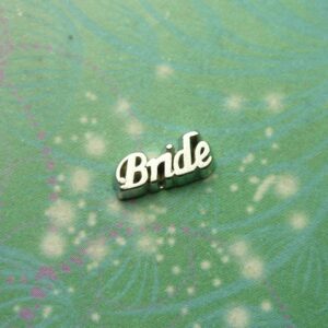 Bride Charm word silver Wedding Charm for Story Lockets - Charm for Memory Lockets