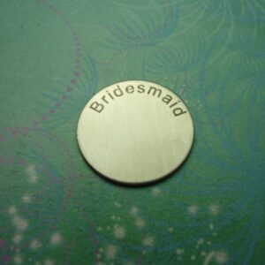 Brides Maid Disc for Lockets - Charm for Memory Lockets