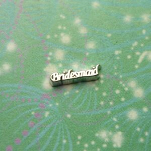 Bridesmaid Wedding Charm for Memory Story Lockets - Charm for Memory Lockets