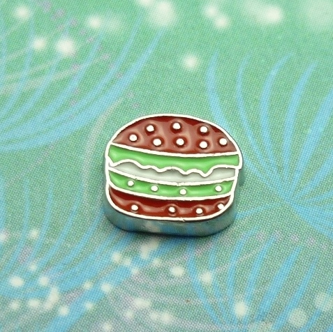 Burger Charm - Charm for Memory Lockets