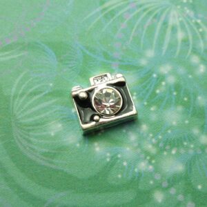 Camera - Black with Sparkle - Charm for Lockets - Charm for Memory Lockets