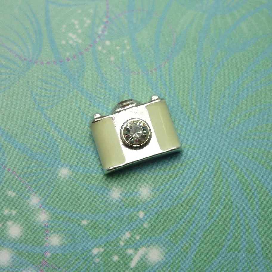 Camera with Jewel - Charm for Memory Lockets