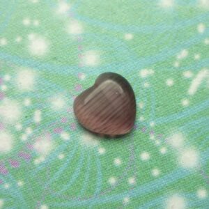 Cats Eye Heart - Smoke - Charm for Memory Lockets