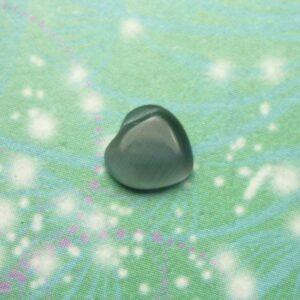 Cats Eye Heart - White - Charm for Memory Lockets