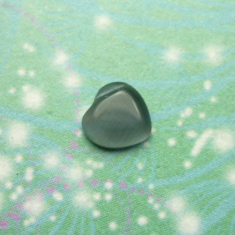 Cats Eye Heart - White - Charm for Memory Lockets