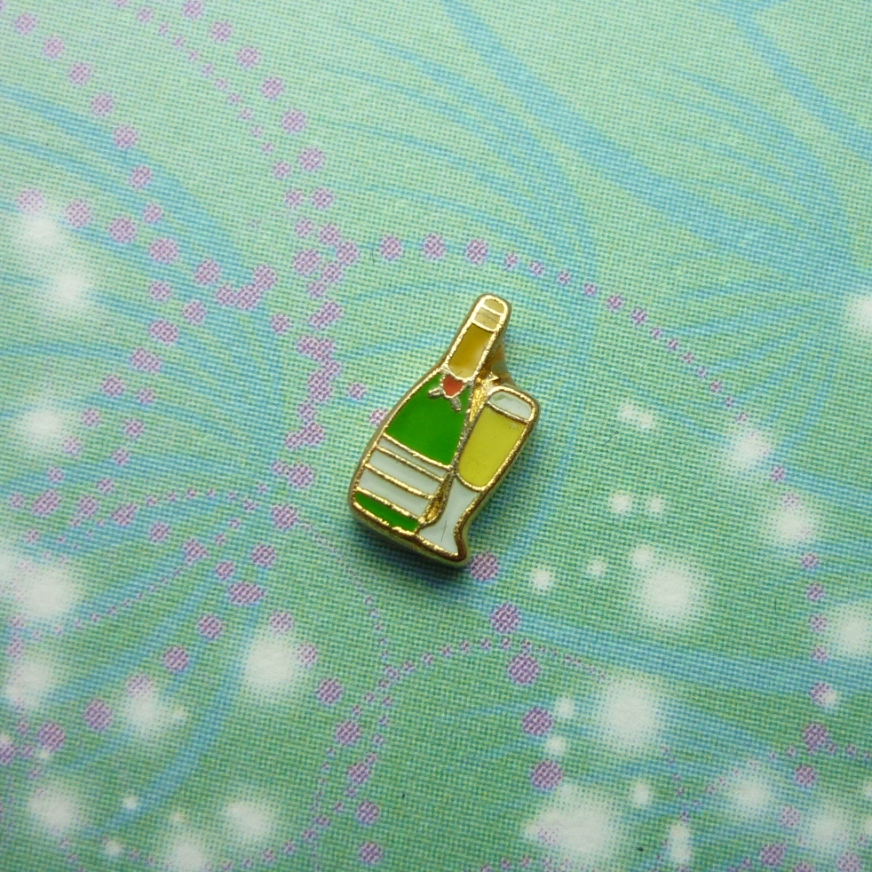 Champaign Charm for Memory Lockets - Charm for Memory Lockets
