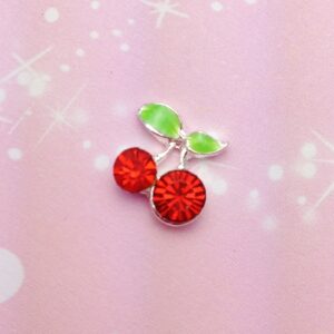 Cherries with red crystals - Charm for Memory Lockets