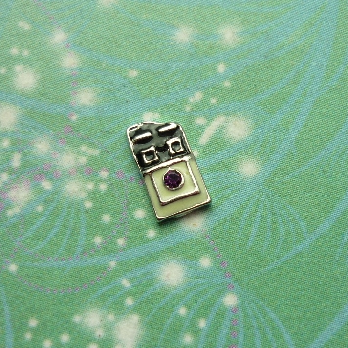Chocolate Bar with Jewel - Charm for Memory Lockets