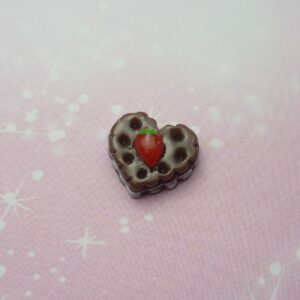 Chocolate Cookie Heart - Charm for Memory Lockets