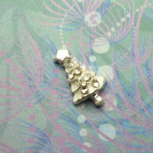 Christmas Tree White with Jewels - Charm for Memory Lockets