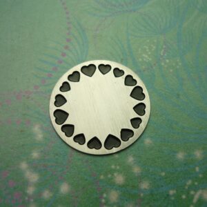 Circle of Hearts - Plate 22mm - Charm for Memory Lockets