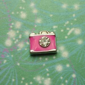 Coloured Camera - Dark Pink - Charm for Memory Lockets
