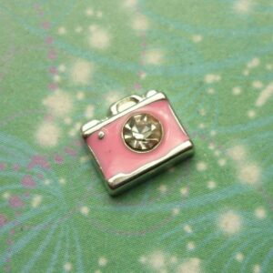 Coloured Camera - Pink - Charm for Memory Lockets