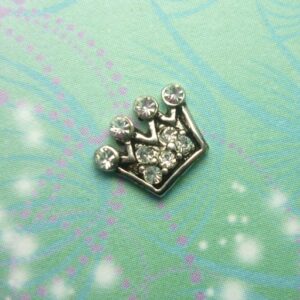 Crown - Crystal Clear - Charm for Memory Lockets