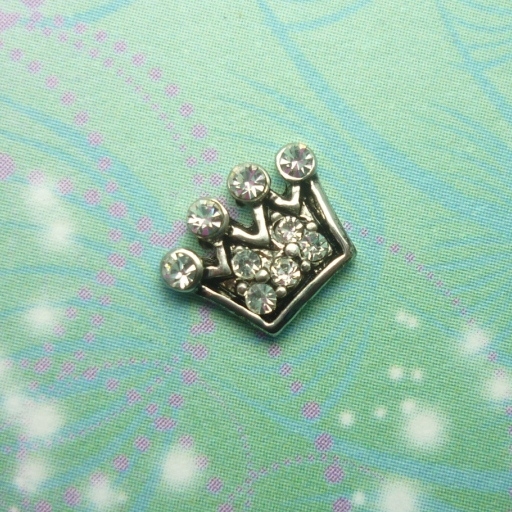 Crown - Crystal Clear - Charm for Memory Lockets