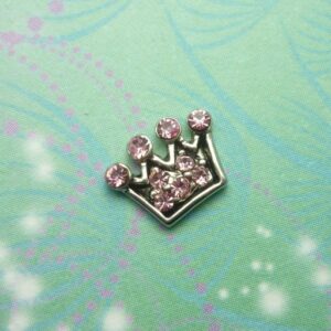 Crown Crystal Pink - Charm for Memory Lockets