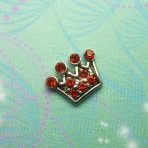 Crown Crystal - Red - Charm for Memory Lockets