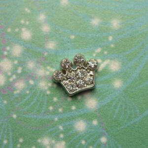 Crown Silver Sparkle 2 - Charm for Memory Lockets