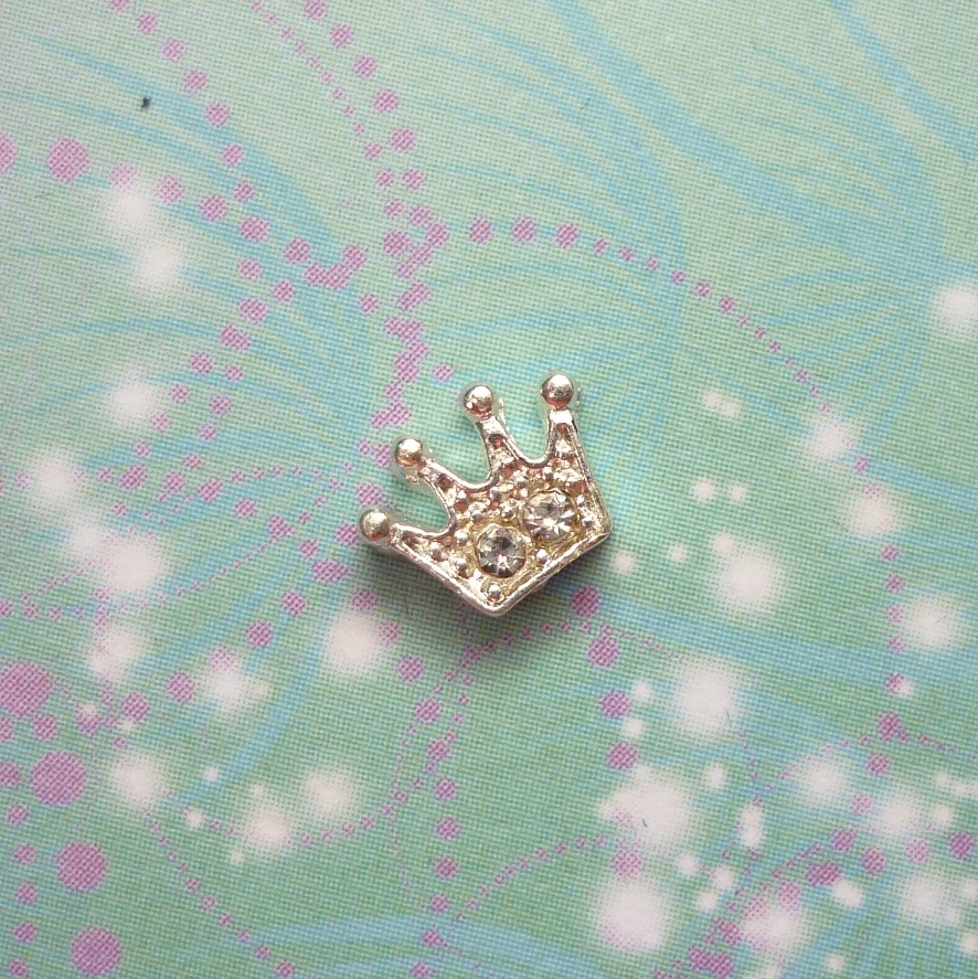 Crown charm for lockets - Charm for Memory Lockets