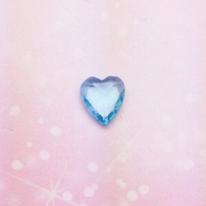 Crystal Heart -  Blue - Charm for Memory Lockets