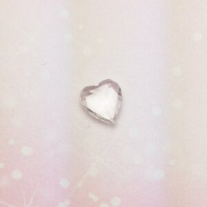 Crystal Heart -  Clear - Charm for Memory Lockets