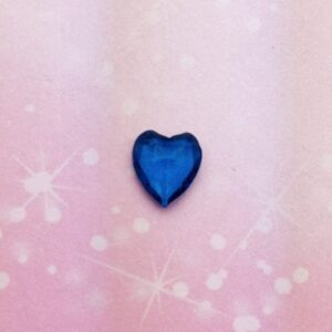 Crystal Heart -  Dark Blue - Charm for Memory Lockets