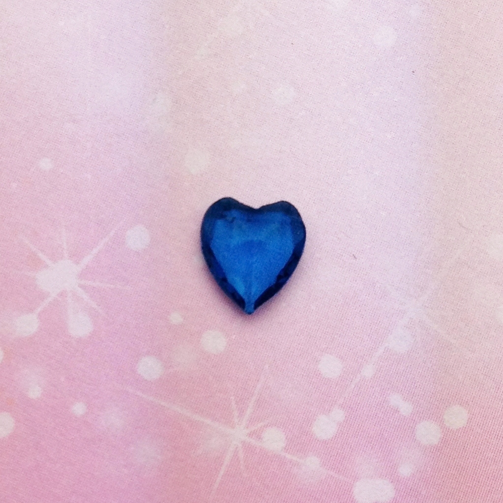Crystal Heart - Dark Blue - Charm for Memory Lockets