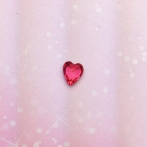 Crystal Heart -  Dark Pink - Charm for Memory Lockets