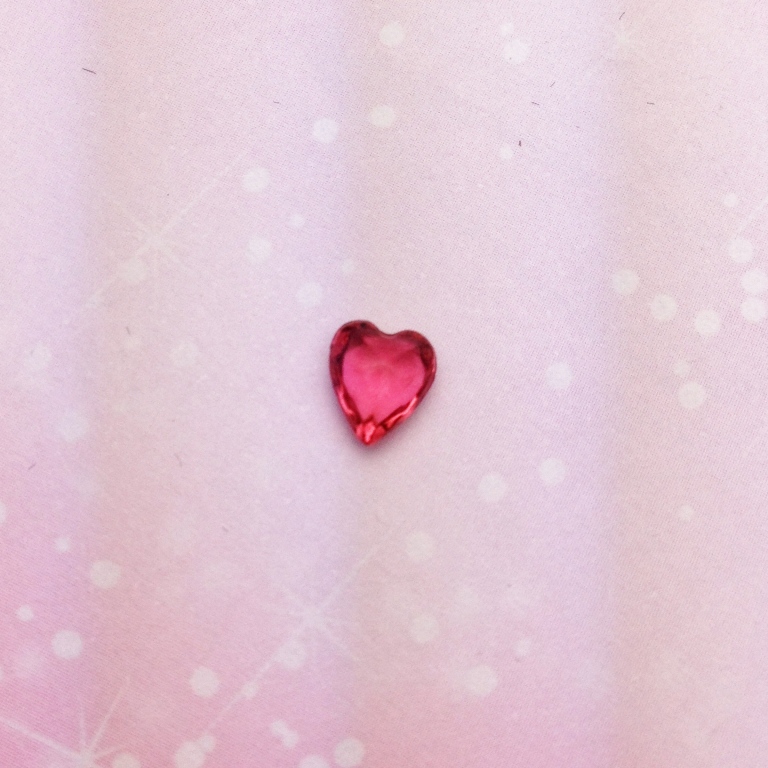 Crystal Heart - Dark Pink - Charm for Memory Lockets