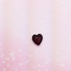 Crystal Heart -  Deep Garnet - Charm for Memory Lockets