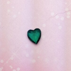 Crystal Heart -  Green - Charm for Memory Lockets
