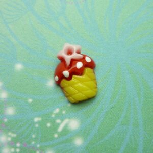 Cup Cake - Red - Charm for Memory Lockets