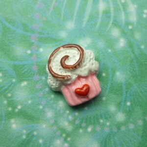Cup Cake - love heart - Charm for Memory Lockets
