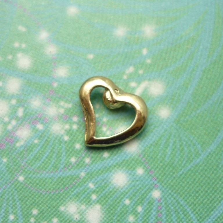 Curver Gold Heart - Charm for Memory Lockets