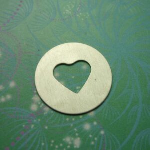 Cut out Heart Plate Big Silver - Charm for Memory Lockets