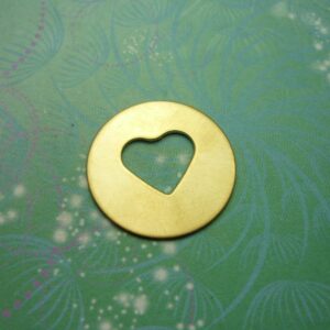 Cut out Heart Plate Gold - Charm for Memory Lockets