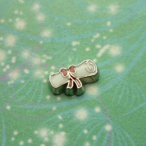 Diploma Charm  White - Charm for Memory Lockets
